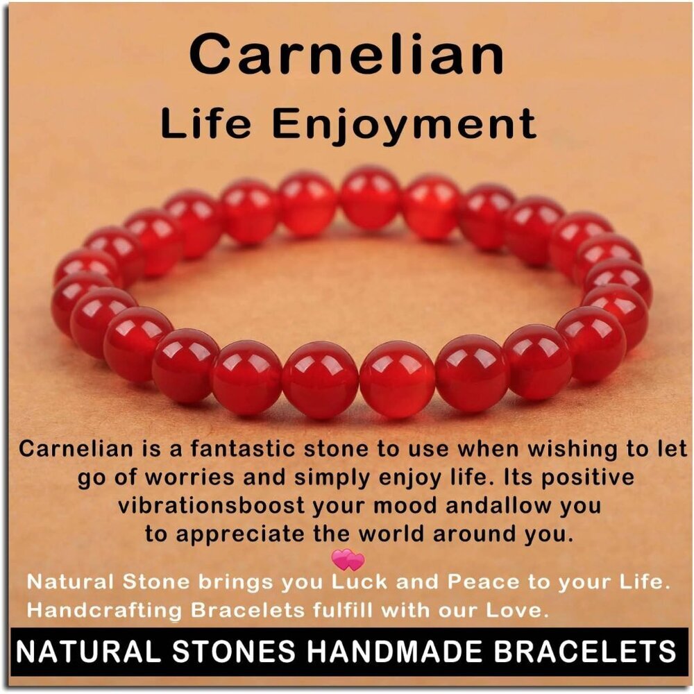 Handmade Gemstone Stretch Elastic Bracelet Crystal Healing Reiki Nature's Beauty